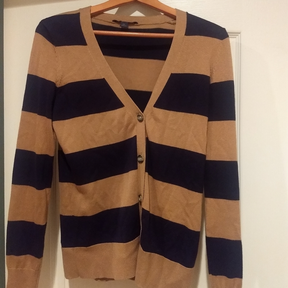 Tommy Hilfiger tan and Blue sweater